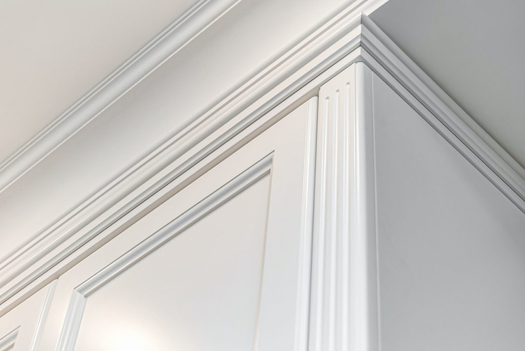 White wall molding and trims